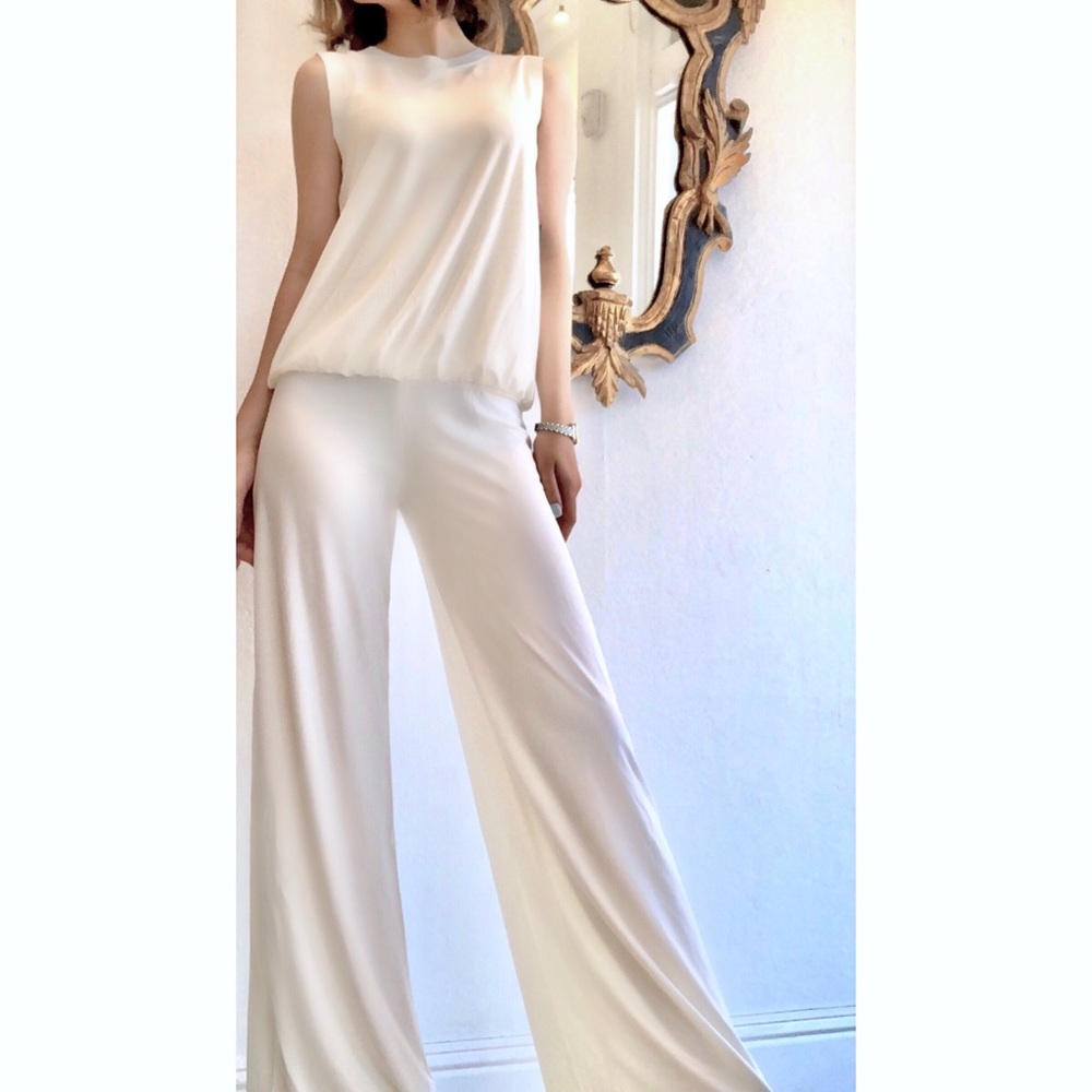 Norma Kamali white jumpsuit